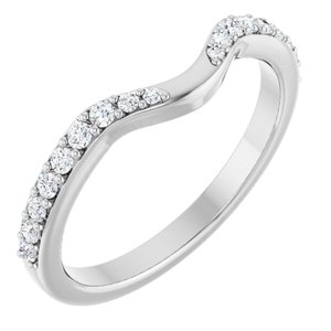 Platinum 1/5 CTW Natural Diamond Contour Band