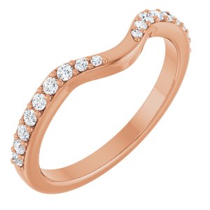 14K Rose Gold 1/5 CTW Lab-Grown Diamond Contour Band