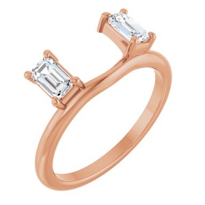 14K Rose Gold 5/8 CTW Lab-Grown Diamond Wrap-Style Ring Enhancer