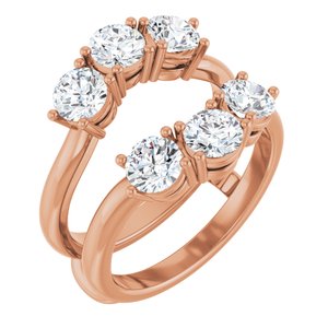 14K Rose Gold 2 CTW Natural Diamond Ring Guard