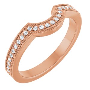14K Rose Gold 1/8 CTW Lab-Grown Diamond Contour Band
