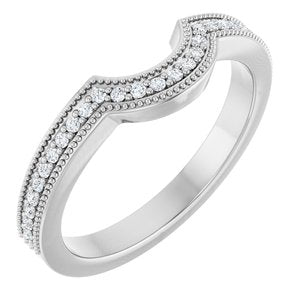 Platinum 1/8 CTW Lab-Grown Diamond Contour Band