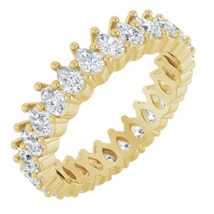 14K Yellow Gold 2 CTW Lab-Grown Diamond Eternity Band Size 4