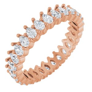 14K Rose Gold 2 1/4 CTW Lab-Grown Diamond Eternity Band Size 6.5