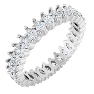 14K White Gold 1 3/8 CTW Lab-Grown Diamond Eternity Band Size 6