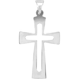 Sterling Silver 31.2x18 mm Cross Pendant
