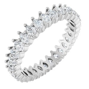 14K White Gold 2 3/8 CTW Lab-Grown Diamond Eternity Band Size 7.5