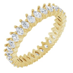 14K Yellow Gold 2 3/8 CTW Natural Diamond Eternity Band Size 8