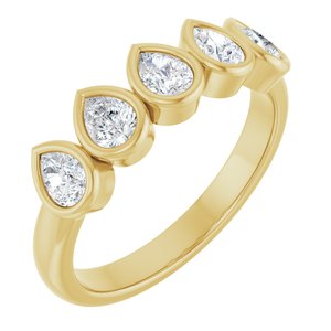14K Yellow Gold 3/4 CTW Natural Diamond Anniversary Band