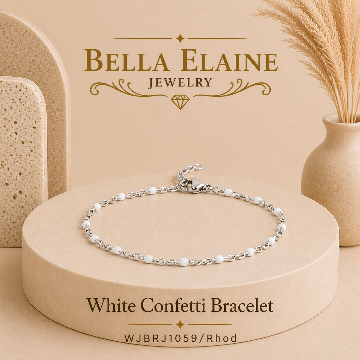 White Canfetti Bracelet