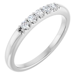 Platinum 1/6 CTW Natural Diamond Anniversary Band