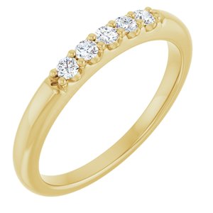 14K Yellow Gold 1/6 CTW Lab-Grown Diamond Anniversary Band