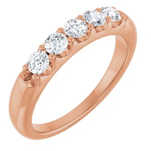 14K Rose Gold 1/2 CTW Natural Diamond Anniversary Band