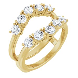 14K Yellow Gold 1 1/5 CTW Natural Diamond Ring Guard