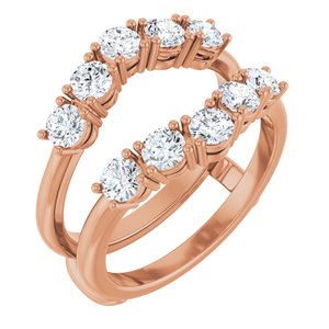14K Rose Gold 1 1/5 CTW Lab-Grown Diamond Ring Guard
