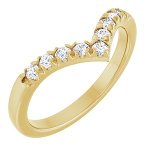 14K Yellow Gold 1/4 CTW Natural Diamond Contour Band