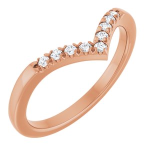 14K Rose Gold 1/8 CTW Lab-Grown Diamond Contour Band