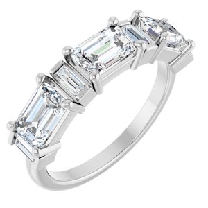 Platinum 2 CTW Natural Diamond Anniversary Band