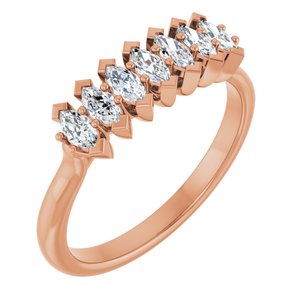 14K Rose Gold 1/2 CTW Natural Diamond Anniversary Band