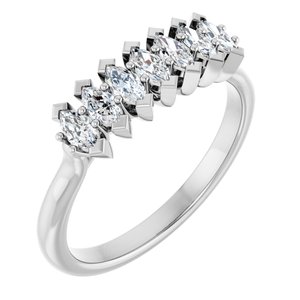Platinum 1/2 CTW Natural Diamond Anniversary Band
