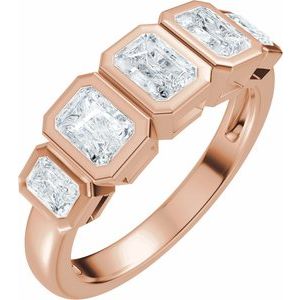 14K Rose Gold 1 1/3 CTW Natural Diamond Anniversary Band