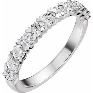 14K White Gold 3/4 CTW Lab-Grown Diamond Anniversary Band