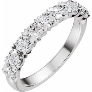14K White Gold 9/10 CTW Lab-Grown Diamond Anniversary Band