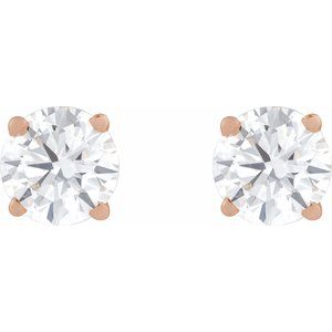 14K Rose Gold 1/3 CT Lab-Grown Diamond Earring
