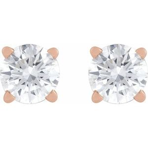 14K Rose Gold 1/2 CT Natural  Diamond Earring