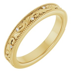 14K Yellow Gold .02 CTW Lab-Grown Diamond Band Size 7