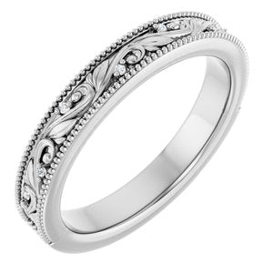 14K White Gold .02 CTW Lab-Grown Diamond Band Size 7