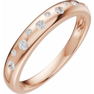 14K Rose Gold 1/5 CTW Natural Diamond Anniversary Band