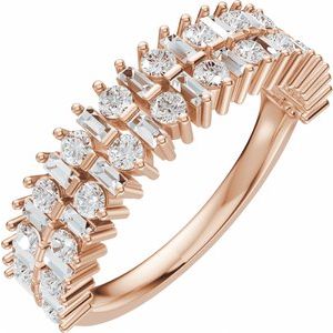 14K Rose Gold 1 CTW Natural Diamond Anniversary Band