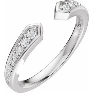 Platinum 1/5 CTW Lab-Grown Diamond Open Band Size 7