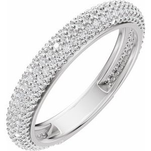 Platinum 9/10 CTW Lab-Grown Diamond Anniversary Band