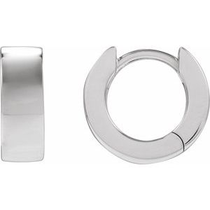 Sterling Silver Hinged 12 mm Hoop Earrings