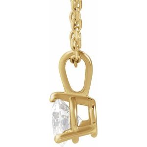 14K Yellow Gold 1/3 CTW Natural Diamond 18" Necklace