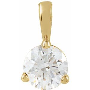 14K Yellow Gold 1/3 CTW Natural Diamond Pendant