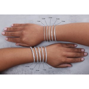 14K Rose Gold 5 CTW Natural Diamond Line 7 1/4" Bracelet