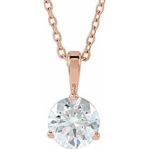 14K Rose Gold 3/4 CTW Natural Diamond 18" Necklace
