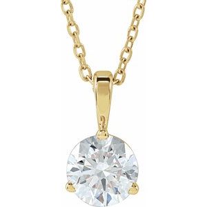 14K Yellow Gold 3/4 CTW Natural Diamond 18" Necklace
