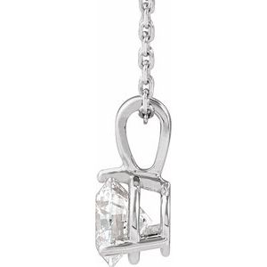 Platinum 3/4 CTW Lab-Grown Diamond 18" Necklace