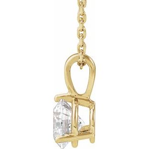 14K Yellow Gold 3/4 CTW Lab-Grown Diamond 18" Necklace