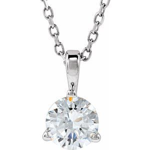 14K White Gold 1/2 CTW Lab-Grown Diamond 18" Necklace