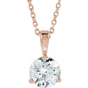 14K Rose Gold 1 CTW Natural Diamond 18" Necklace