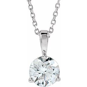 14K White Gold 1 CTW Lab-Grown Diamond 18" Necklace
