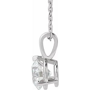 14K White Gold 1 CTW Natural Diamond 18" Necklace