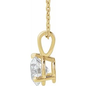 14K Yellow Gold 1 CTW Lab-Grown Diamond 18" Necklace