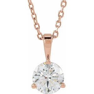 14K Rose Gold 5/8 CTW Natural Diamond 18" Necklace