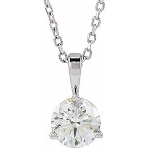 14K White Gold 5/8 CTW Lab-Grown Diamond 18" Necklace